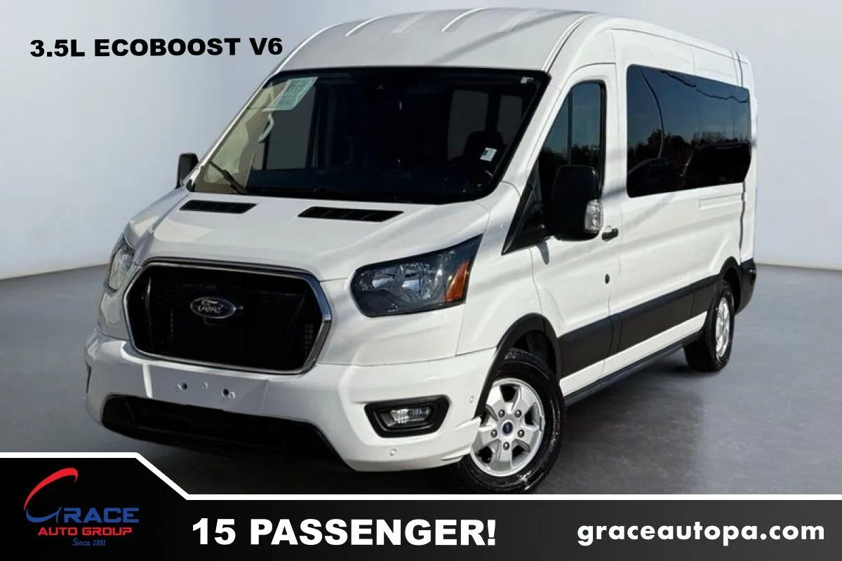White 2020 Ford Transit 350 15 Passenger XLT for sale in Morrisville, PA