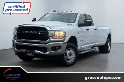 White 2024 Ram 3500 Big Horn Crew Cab 4x4 8' Box for sale in Morrisville, PA