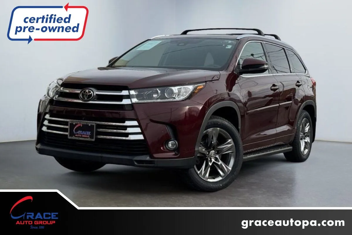 Red 2019 Toyota Highlander Limited for sale in Morrisville, PA