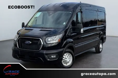 Black 2023 Ford Transit 350 Medium Roof for sale in Morrisville, PA