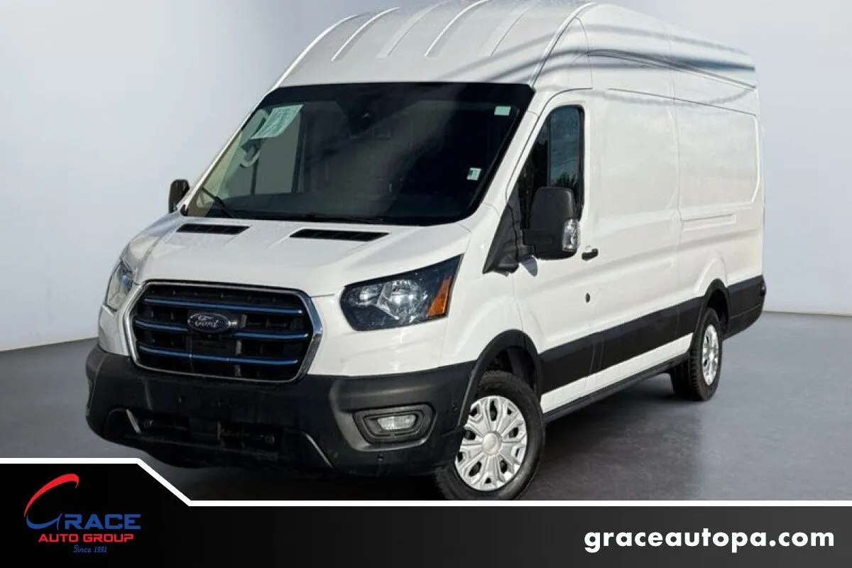 White 2022 Ford E-Transit 350 High Roof Extended for sale in Morrisville, PA
