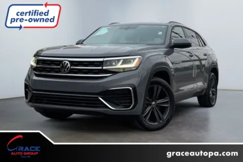 Silver 2021 Volkswagen Atlas Cross Sport 3.6L V6 SE w/Technology R-Line for sale in Morrisville, PA