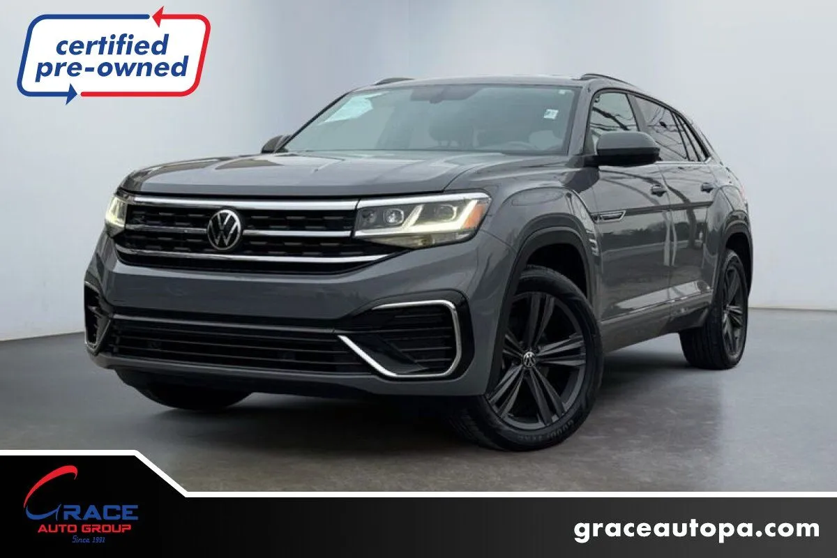 Silver 2021 Volkswagen Atlas Cross Sport 3.6L V6 SE w/Technology R-Line for sale in Morrisville, PA