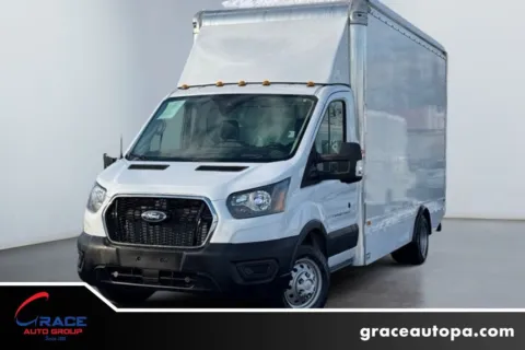 White 2023 Ford Transit 350 HD Box Truck for sale in Morrisville, PA