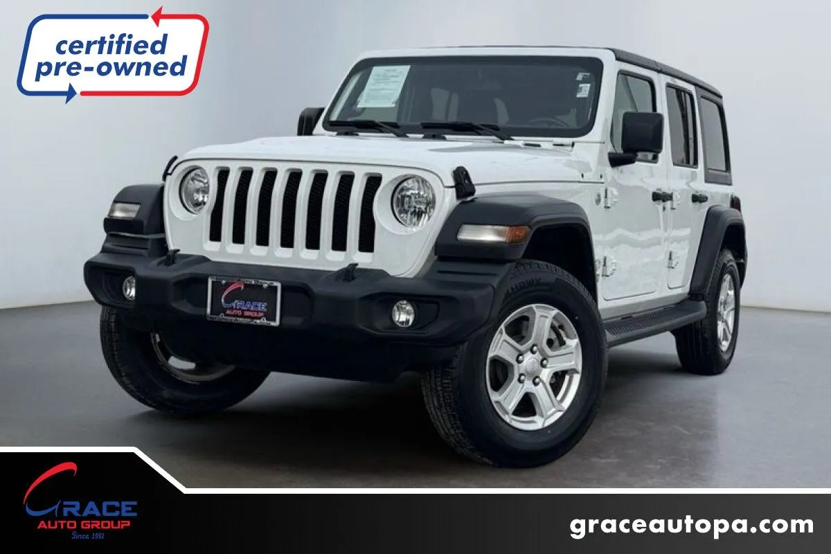 Green 2019 Jeep Wrangler Unlimited Sport S 4x4 for sale in Morrisville, PA