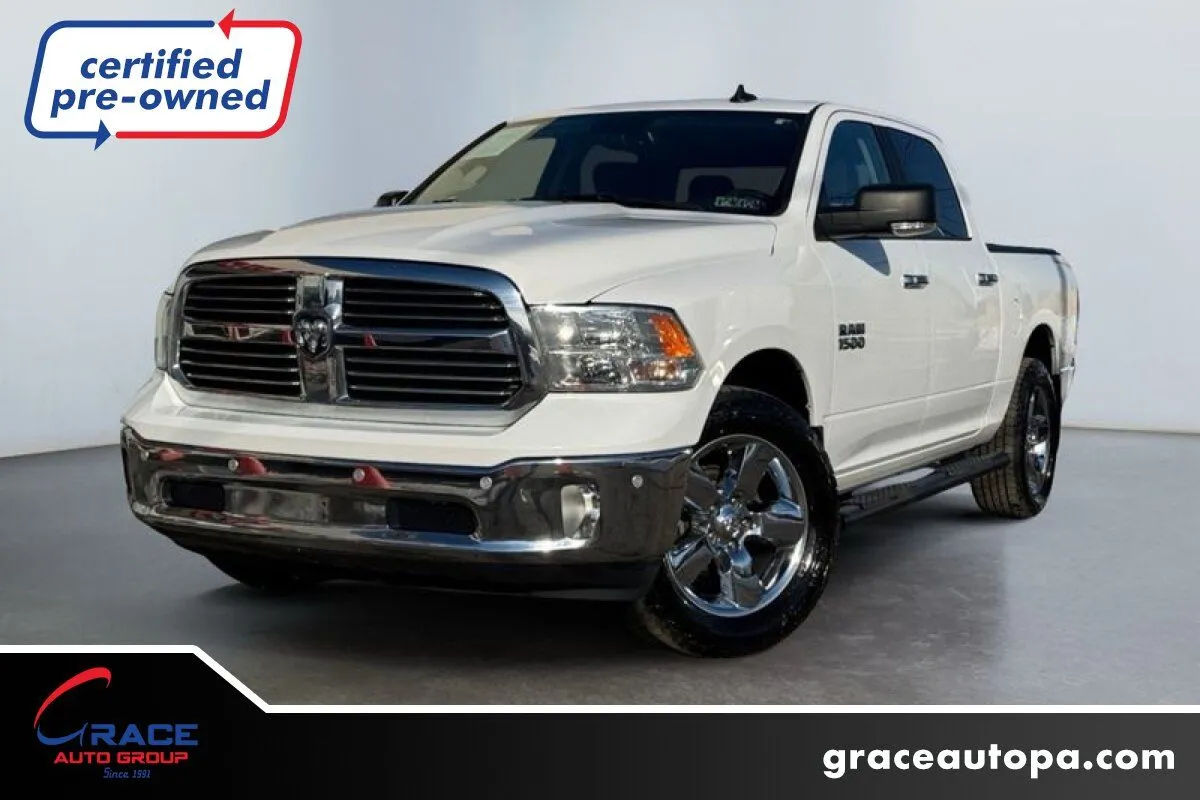 White 2018 Ram 1500 Big Horn Crew Cab 4x4 5'7" Box for sale in Morrisville, PA