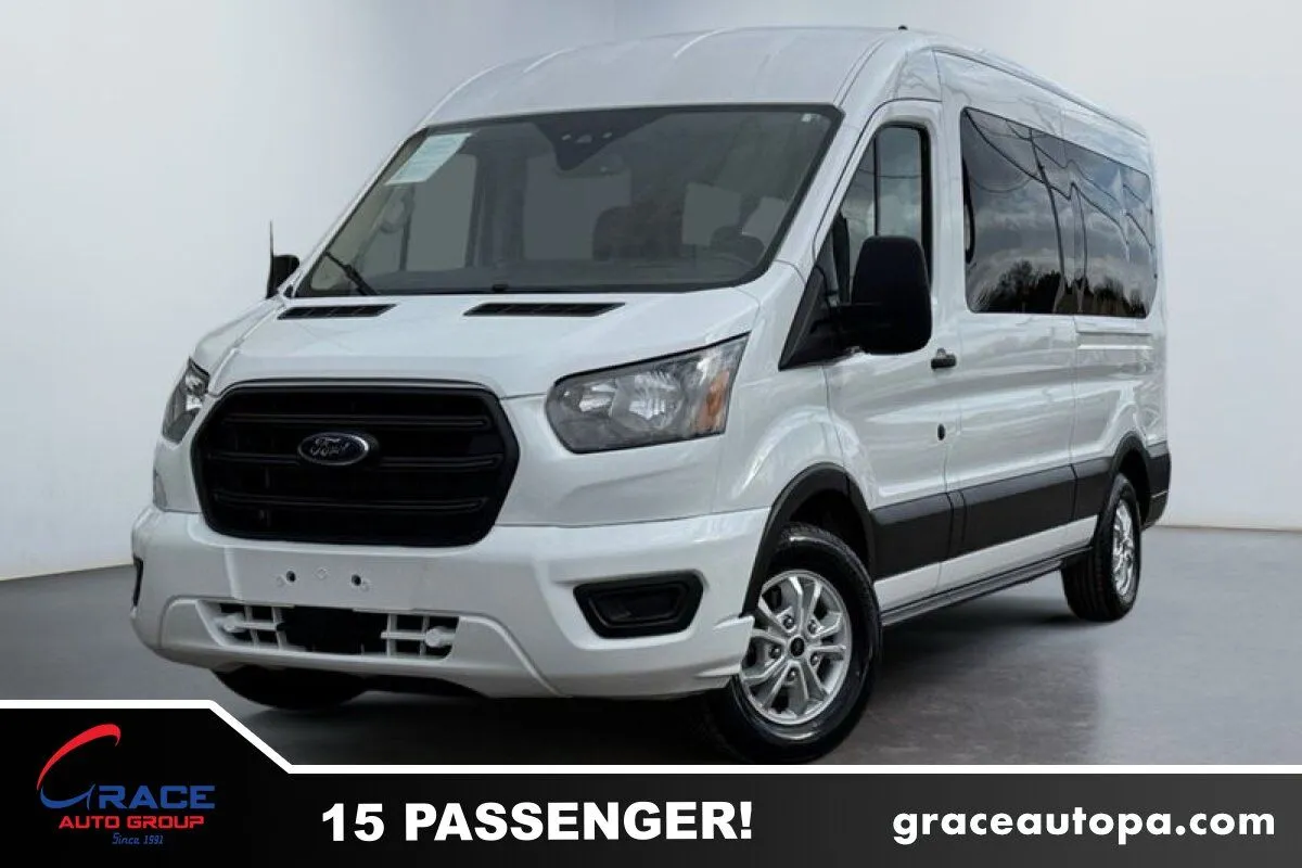 White 2024 Ford Transit 350 Medium Roof 15 Passenger for sale in Morrisville, PA