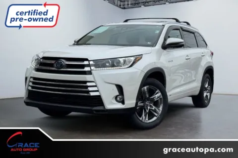 White 2019 Toyota Highlander Hybrid Limited Platinum for sale in Morrisville, PA