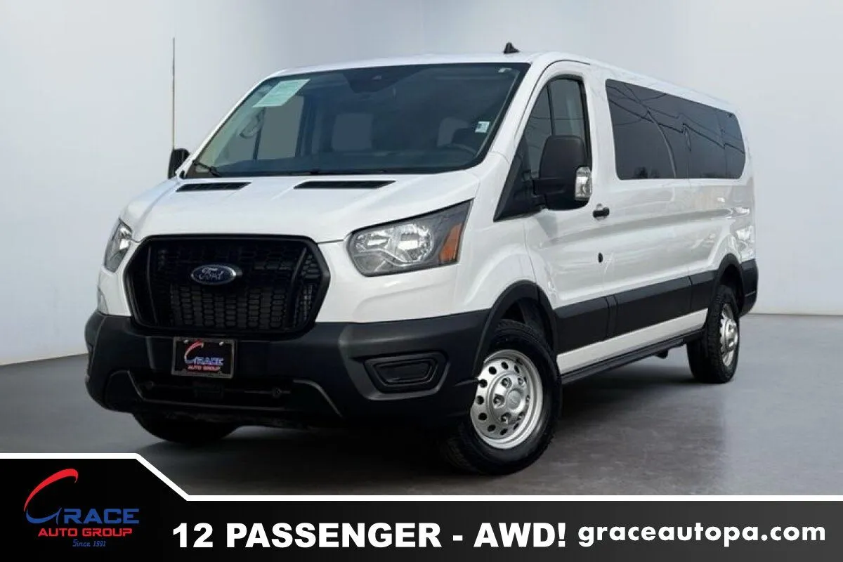 White 2024 Ford Transit 350 Low Roof 12 Passenger Van AWD for sale in Morrisville, PA