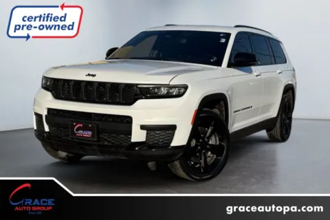 White 2021 Jeep Grand Cherokee L Altitude for sale in Morrisville, PA