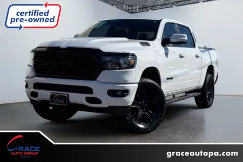 White 2020 Ram 1500 Big Horn Crew Cab 4x4 5'7" Box for sale in Morrisville, PA