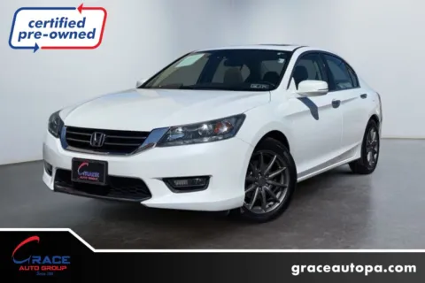 White 2014 Honda Accord EX-L V-6 for sale in Morrisville, PA