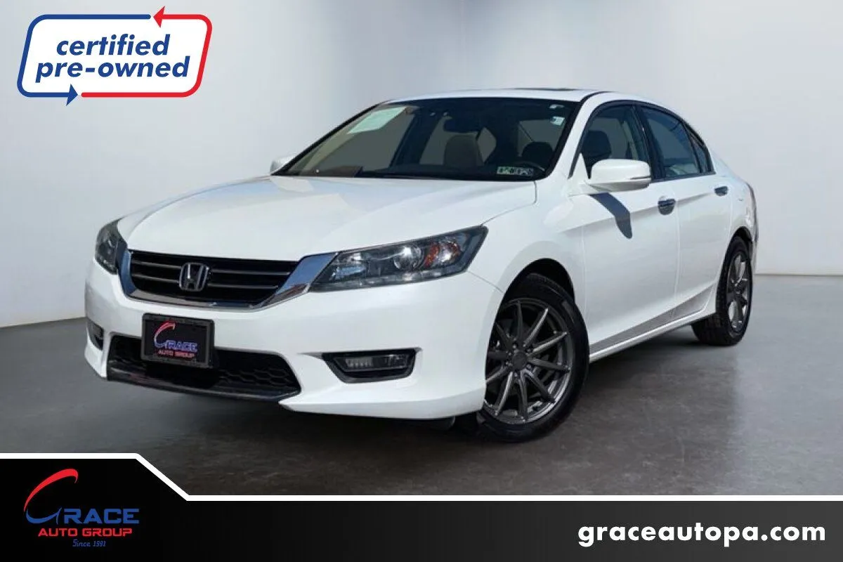 White 2014 Honda Accord EX-L V-6 for sale in Morrisville, PA