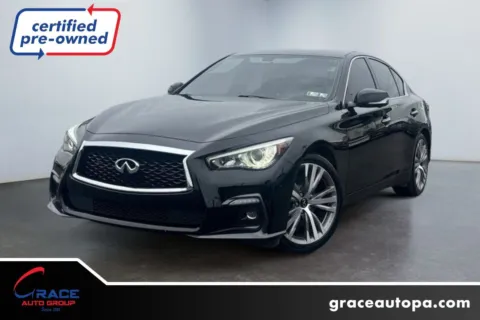 Black 2021 INFINITI Q50 SENSORY AWD for sale in Morrisville, PA