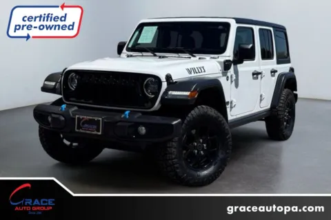 White 2024 Jeep Wrangler 4xe Willys 4xe for sale in Morrisville, PA