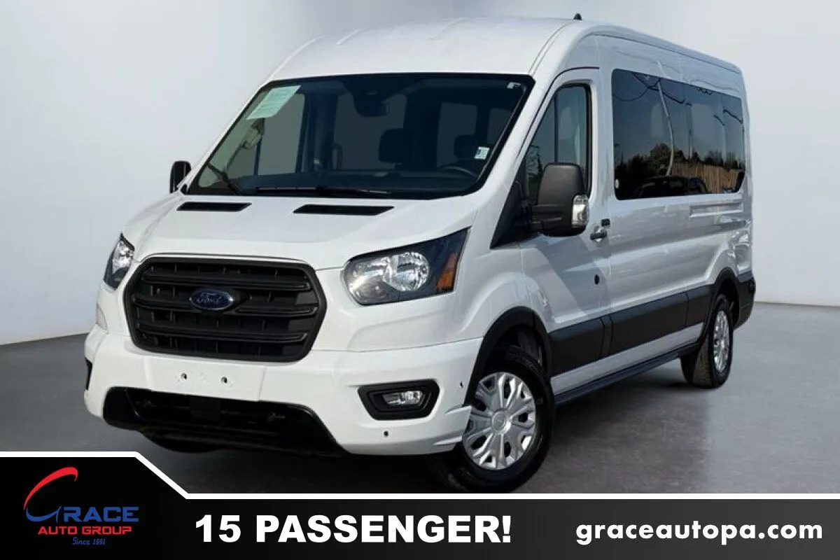 White 2024 Ford Transit 350 XLT Medium Roof 15 Passenger for sale in Morrisville, PA