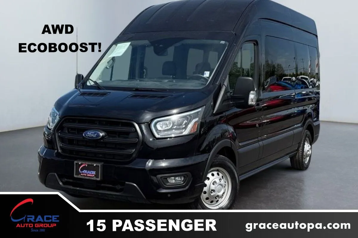 Blue 2023 Ford Transit 350 XLT 15 Passenger for sale in Morrisville, PA