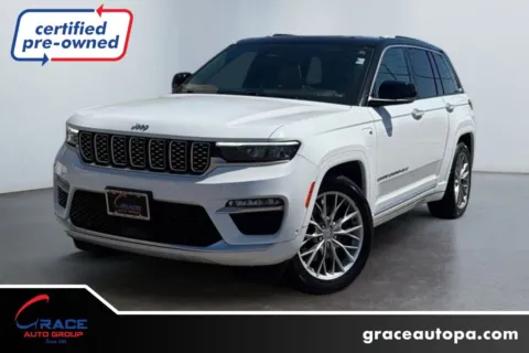 White 2022 Jeep Grand Cherokee 4xe Summit 4x4 for sale in Morrisville, PA