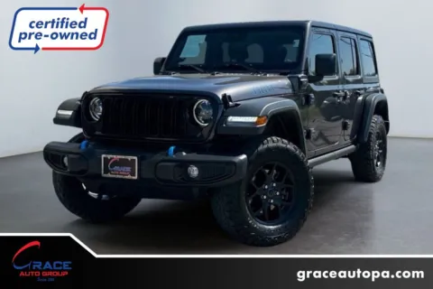 Gray 2024 Jeep Wrangler 4xe Willys 4xe for sale in Morrisville, PA