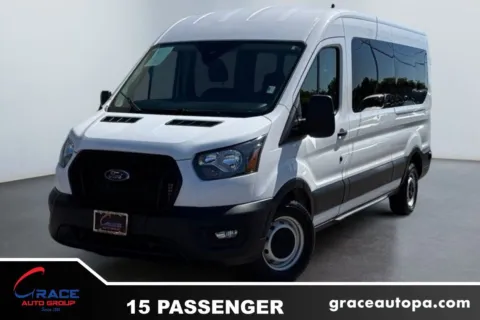 White 2024 Ford Transit 350 XL Medium Roof 15 Passenger for sale in Morrisville, PA