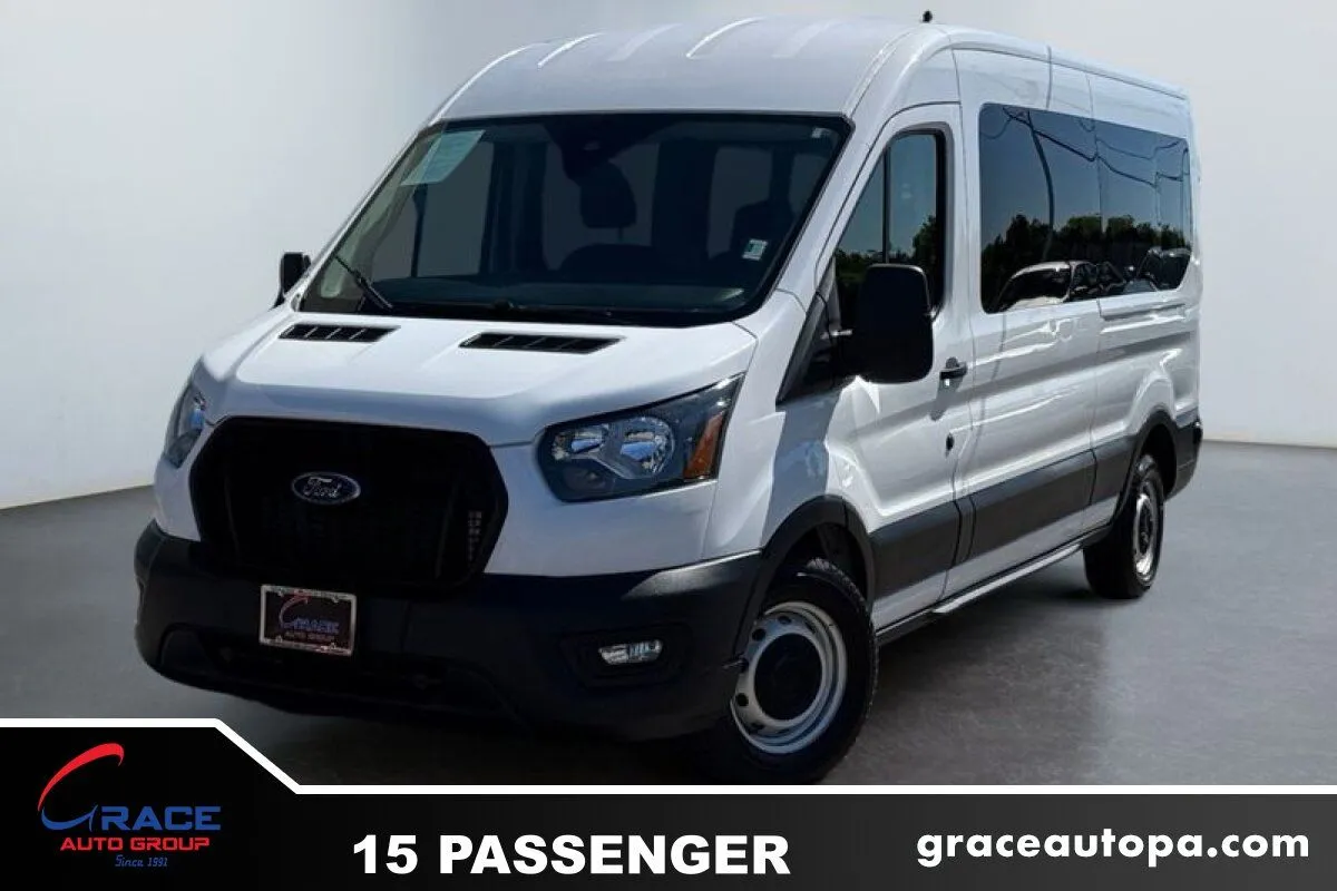 White 2024 Ford Transit 350 XL Medium Roof 15 Passenger for sale in Morrisville, PA