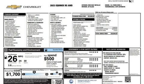 Another view of 2023 Chevrolet Equinox AWD RS for sale in Morrisville, PA at Grace Auto Group