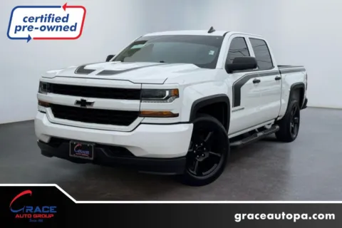 White 2018 Chevrolet Silverado 1500 Custom for sale in Morrisville, PA