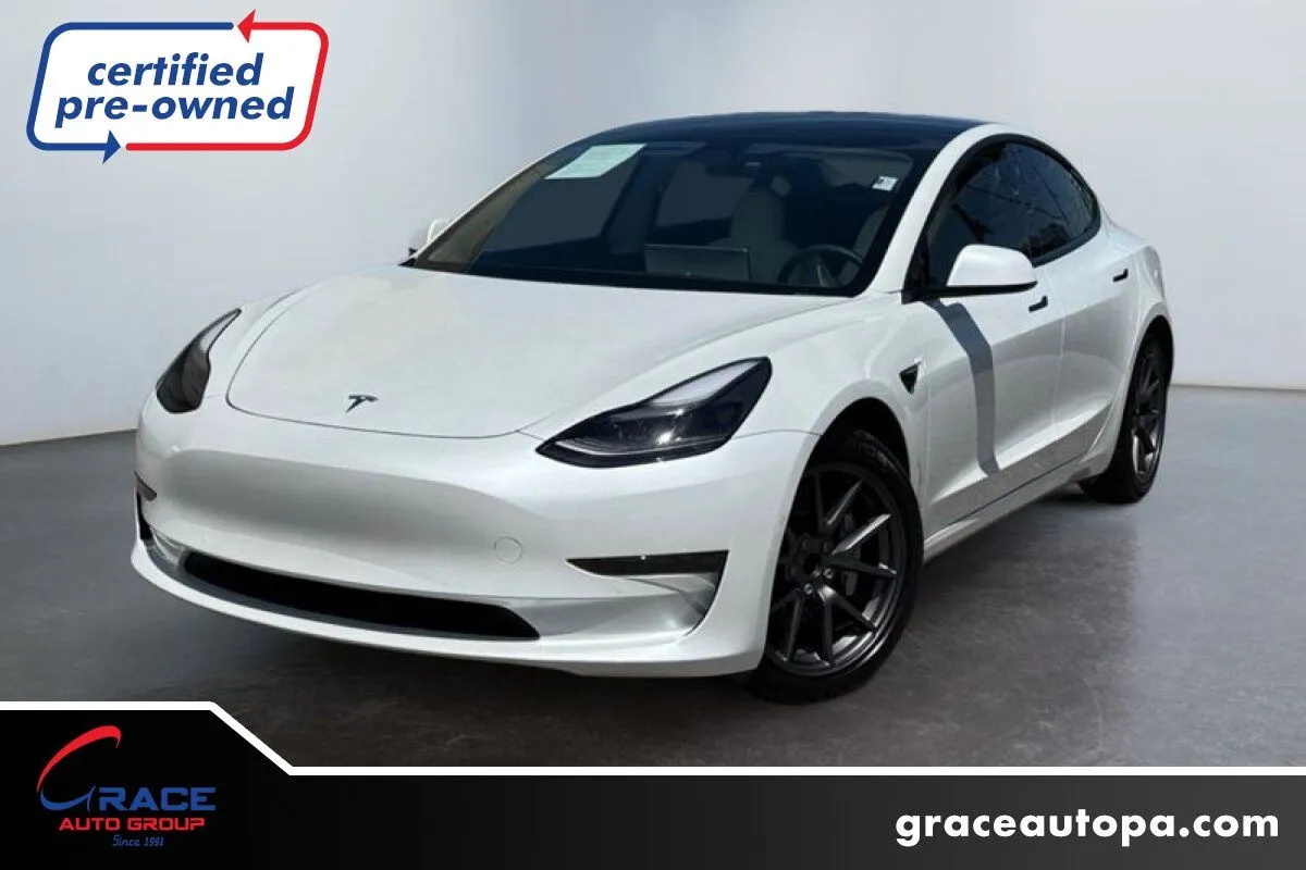 White 2021 Tesla Model 3 Standard Range Plus Rear-Wheel Drive for sale in Morrisville, PA