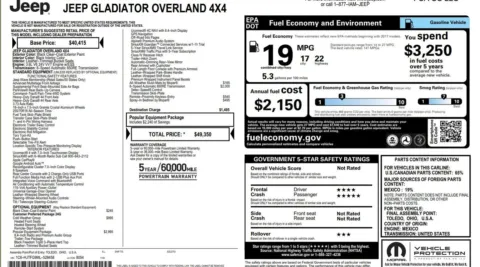 More photos of 2021 Jeep Gladiator Overland 4x4 at Grace Auto Group, PA