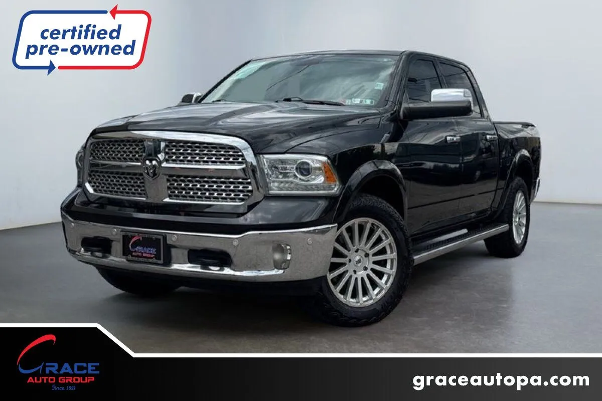Black 2017 Ram 1500 Laramie Crew Cab 4x4 5'7" Box for sale in Morrisville, PA