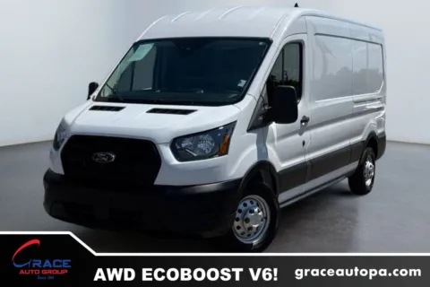 White 2025 Ford Transit 150 Medium Roof AWD for sale in Morrisville, PA