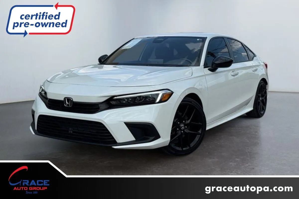 White 2024 Honda Civic Sedan Sport for sale in Morrisville, PA