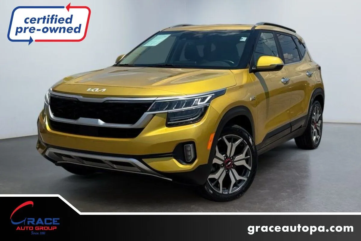 Yellow 2022 Kia Seltos SX Turbo for sale in Morrisville, PA