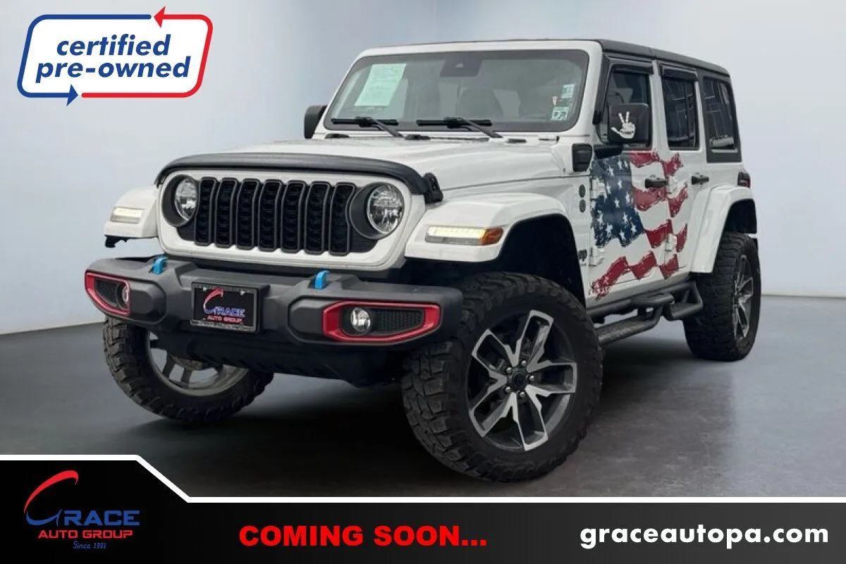 White 2024 Jeep Wrangler 4xe Sport S 4xe for sale in Morrisville, PA