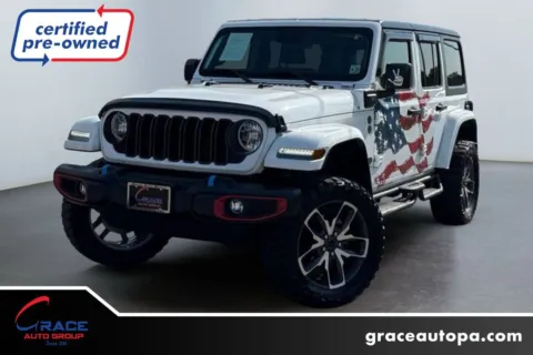 White 2024 Jeep Wrangler 4xe Sport S 4xe for sale in Morrisville, PA
