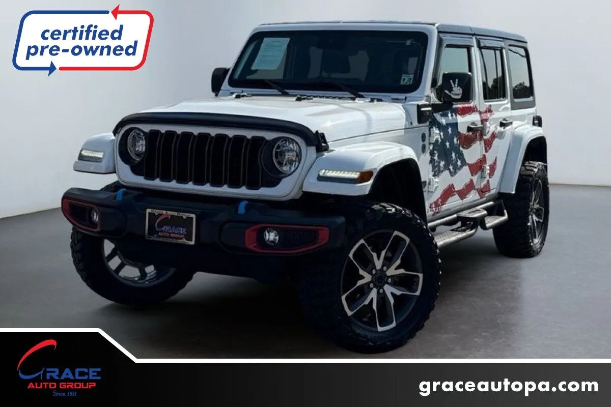 White 2024 Jeep Wrangler 4xe Sport S 4xe for sale in Morrisville, PA