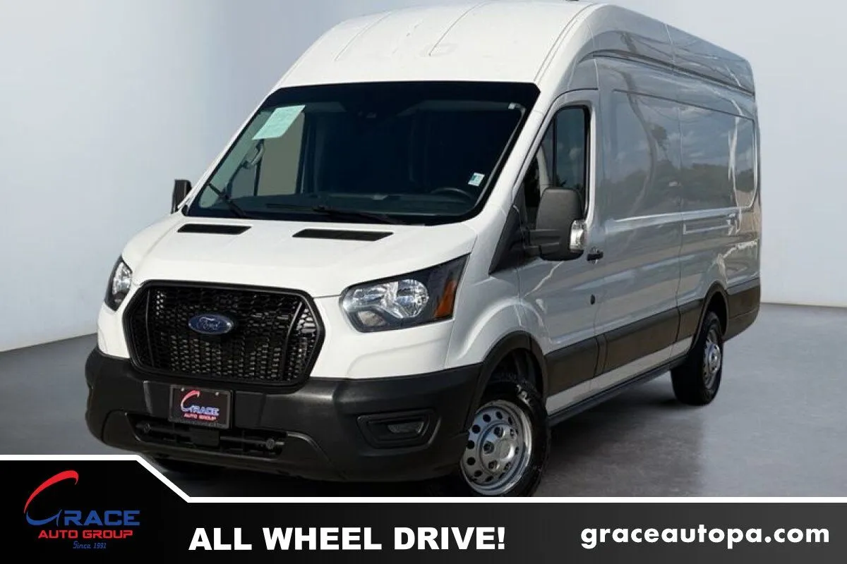 White 2023 Ford Transit 350 High Roof Extended AWD for sale in Morrisville, PA