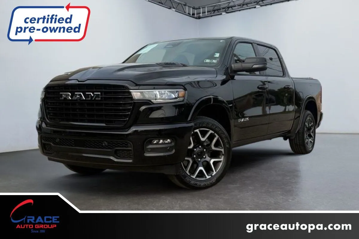 Black 2026 Ram 1500 Laramie Crew Cab 4x4 5'7" Box for sale in Morrisville, PA