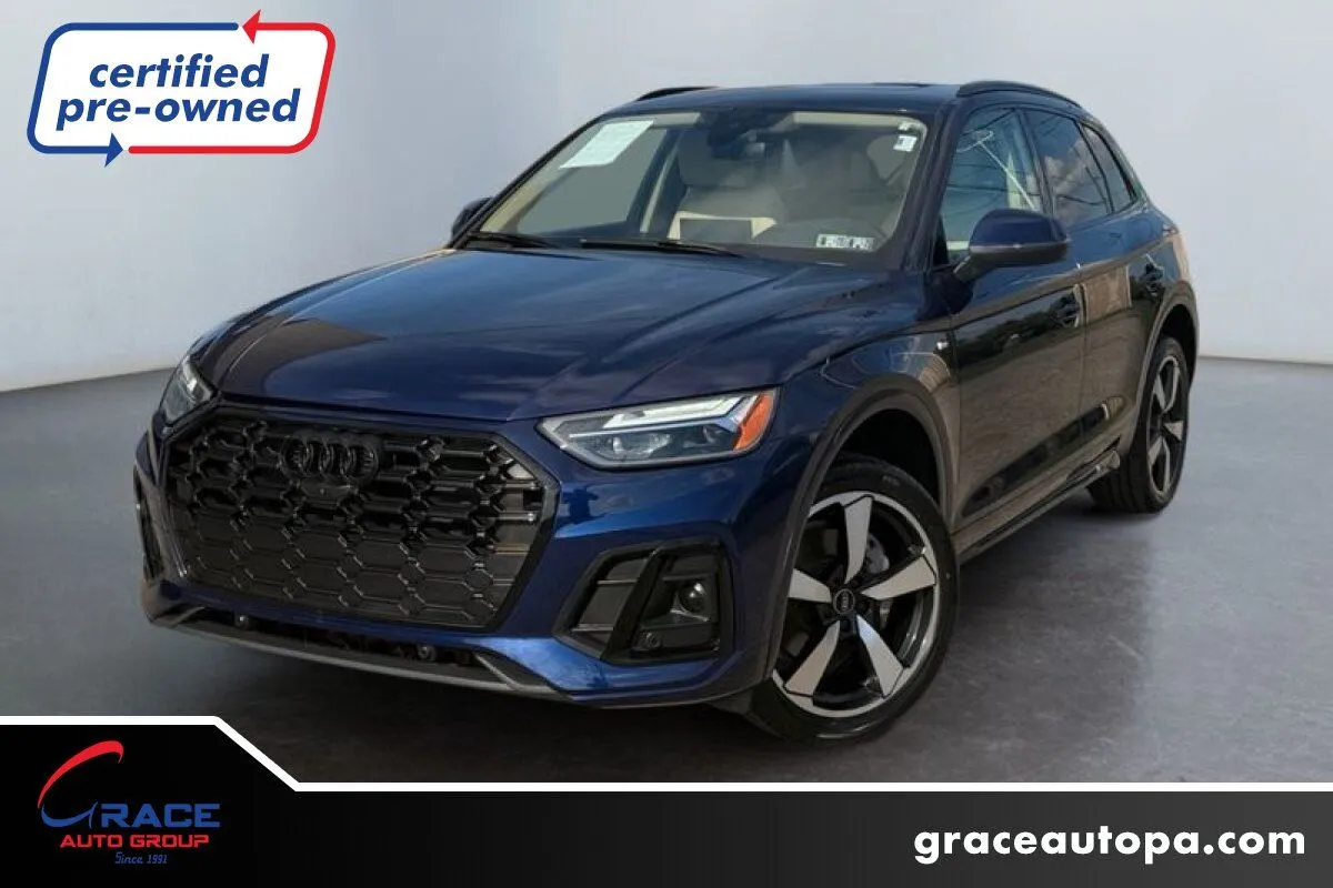 Blue 2023 Audi Q5 Premium Plus 45 TFSI S line quattro for sale in Morrisville, PA