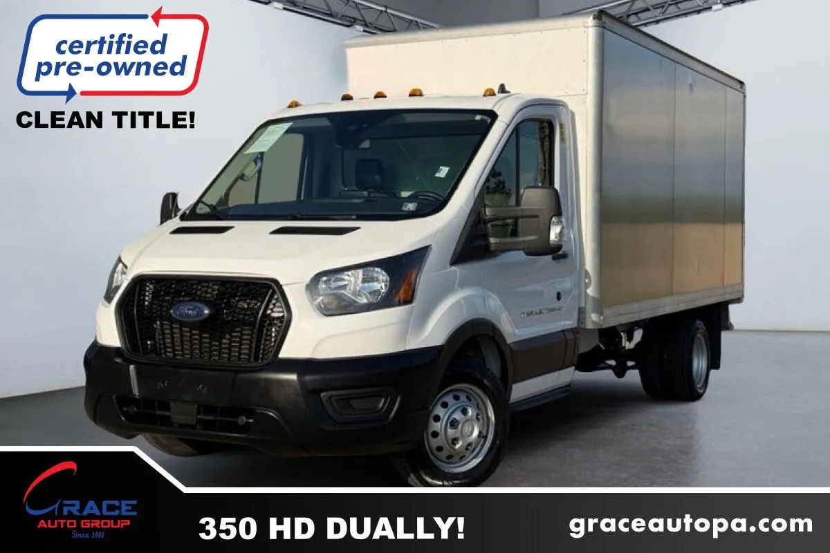White 2021 Ford Transit 350 HD Cutaway Box Truck for sale in Morrisville, PA