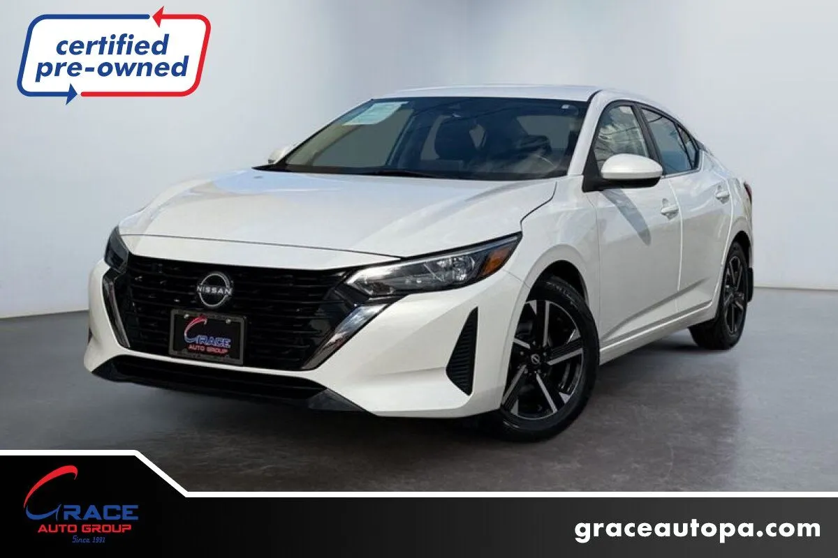 White 2024 Nissan Sentra SV Xtronic CVT for sale in Morrisville, PA