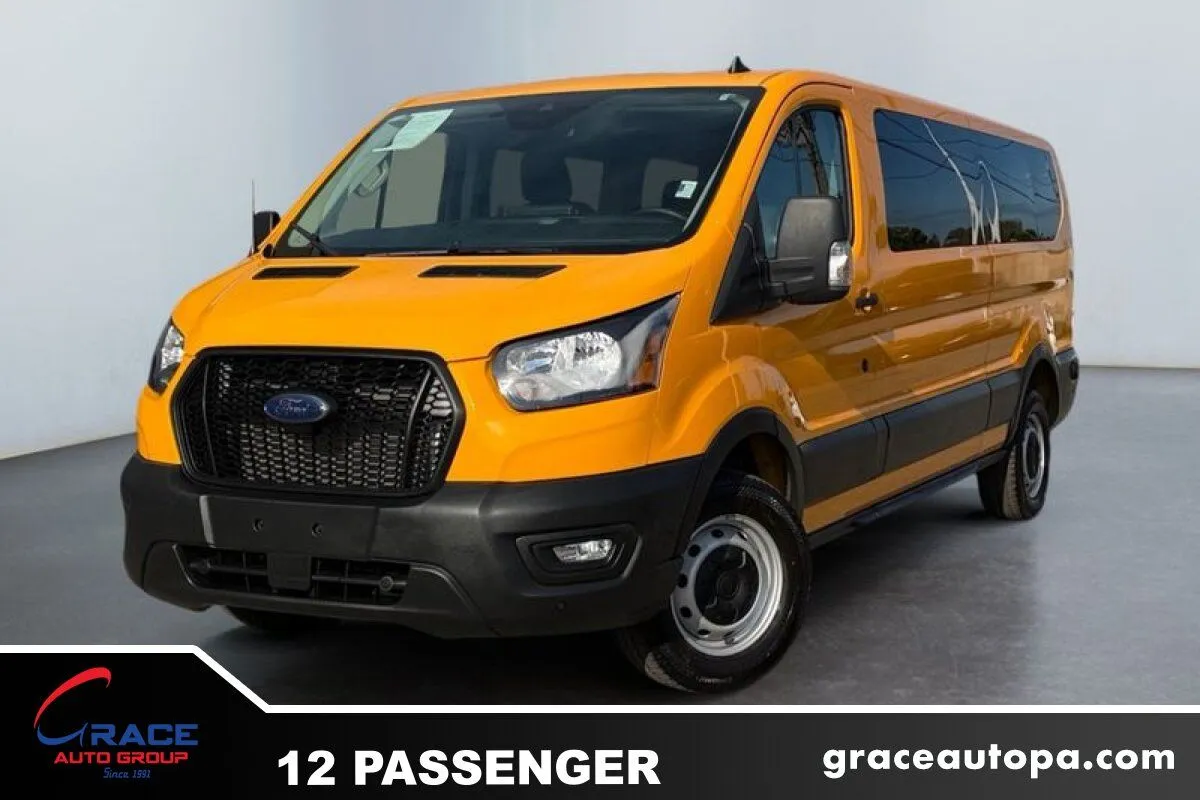 Yellow 2024 Ford Transit 350 XL Low Roof 12 Passenger for sale in Morrisville, PA