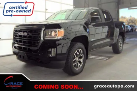 Black 2021 GMC Canyon 4WD Crew Cab Short Box AT4 - Leather for sale in Morrisville, PA