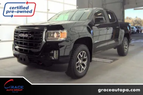 Black 2021 GMC Canyon 4WD Crew Cab Short Box AT4 - Leather for sale in Morrisville, PA