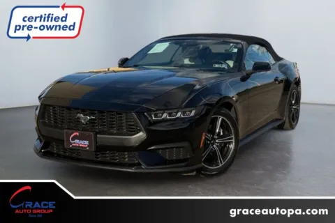 Black 2024 Ford Mustang EcoBoost Premium Convertible for sale in Morrisville, PA