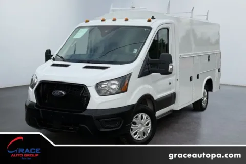 White 2022 Ford Transit 350 Low Roof Cutaway for sale in Morrisville, PA