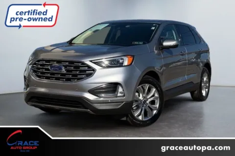 Silver 2022 Ford Edge Titanium for sale in Morrisville, PA