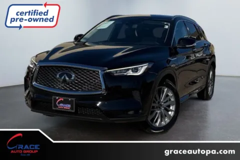 Black 2023 INFINITI QX50 LUXE AWD for sale in Morrisville, PA