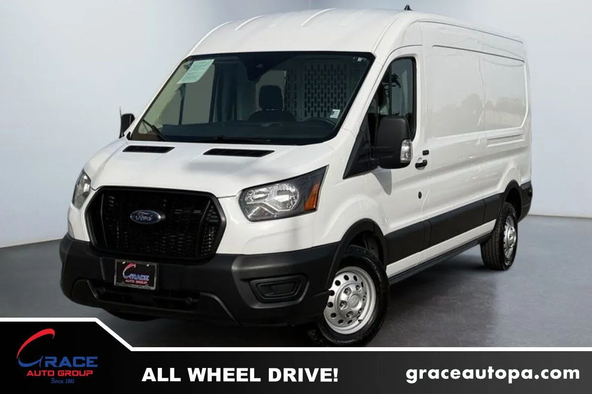 White 2024 Ford Transit 250 Medium Roof AWD for sale in Morrisville, PA