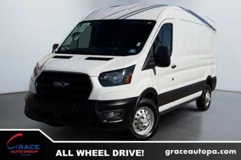 White 2023 Ford Transit 250 Medium Roof AWD for sale in Morrisville, PA